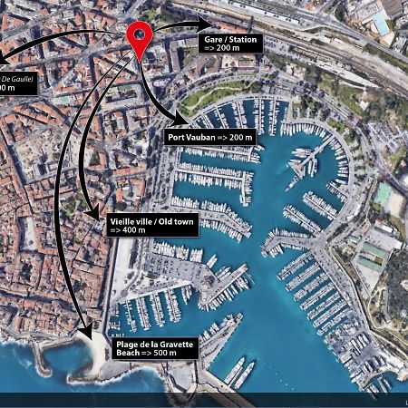 3P Central Refait A Neuf - Parking L430Cm X W275Cm Antibes Exterior foto